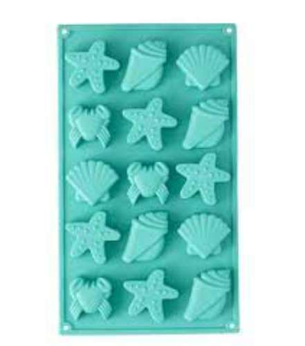 Seashell and Sea Creatures Silicone Mould - Click Image to Close